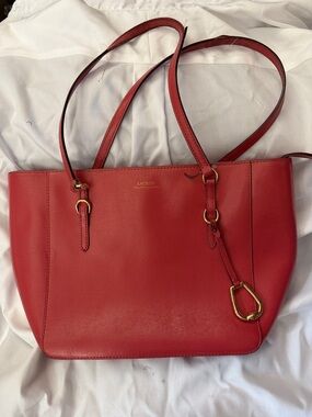 Lauren Ralph Lauren Bennington Leather Tote.